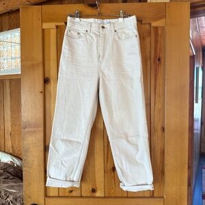 & Other Stories Cream Boyfriend Jeans Size 28